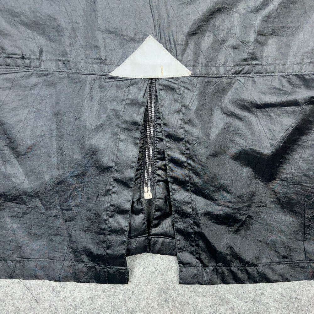 VTG Nike Elite Jacket Womens Medium Black Chore Hooded Windbreaker Running 80s - Picture 11 of 15